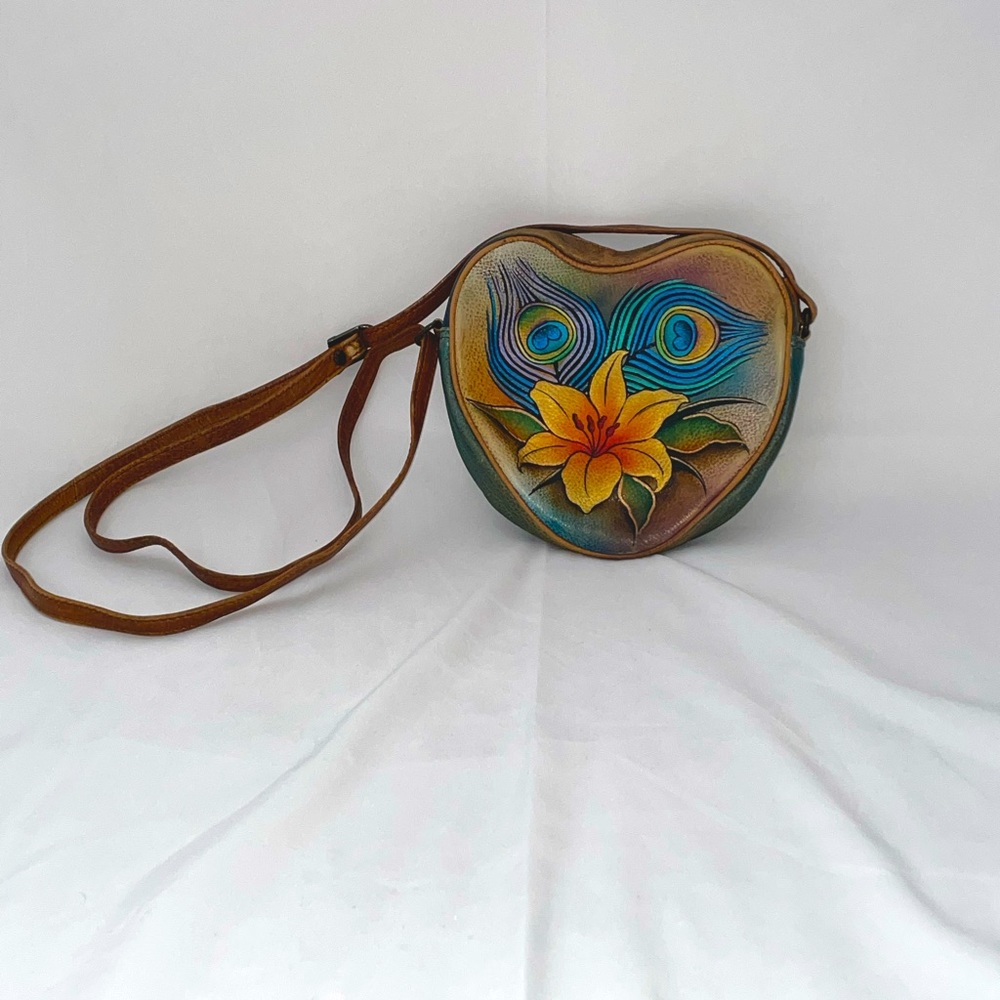 Genuine hand painted leather